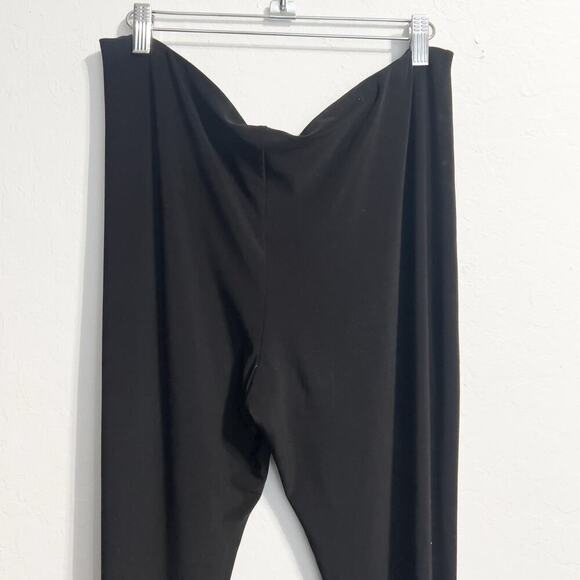 Sympli Slinky Pants Pull On Sz 14 Black Wide Leg Stretchy Flare Basic - Picture 4 of 9